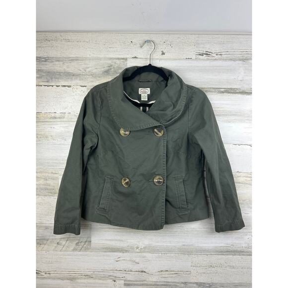 Sitwell by anthropologie womens 6 green long sleeve utility jacket lightweight - Picture 1 of 4